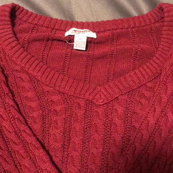 Maroon V Neck Sweater - Picture 5 of 5